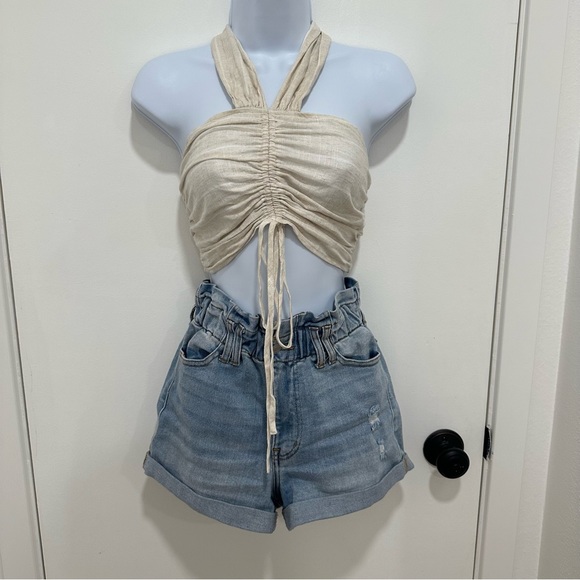 EUC Drawstring Halter Top - Picture 3 of 10